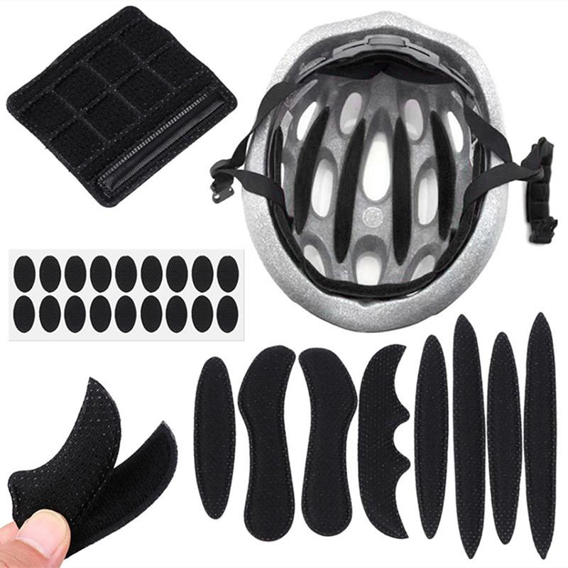 1Set Universal Bike/Motorcycle Helmet Inner Padding Kit Lining Sponge Pad Bicycle Replacement Helmet Pads Set With Insect Net