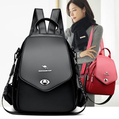 Borsa da viaggio in morbida pelle Pu zaino da donna