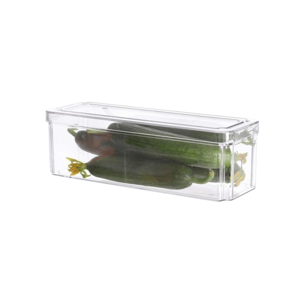 Transparent Fridge Organizer Box Sealed Plastic Food Storage Containers with Lids Fridge Drawer Organizer Fruit Storage