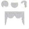 Waterfall Window Valance , Home Decoration, Breathable Soft Swag Vintage Design for Bedroom