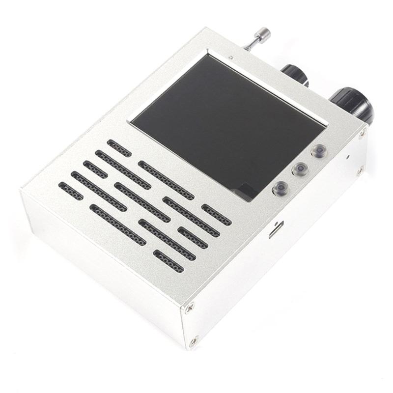 Full Bands Wireless Portable TEF6686 Radio Receiver LCD Display with Rechargeable Battery & Metal Case for Household