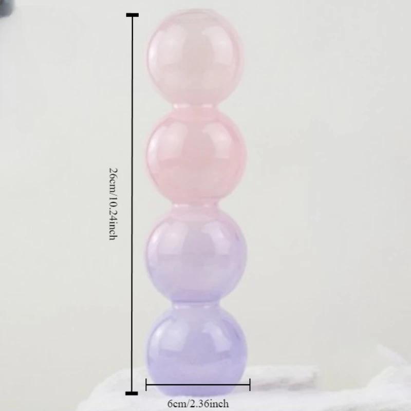 Hot Sell Modern Vase Ins Style Nordic Bubble Small Vase Decoration Living Room Flower Arrangement Transparent Glass Flower Dryer
