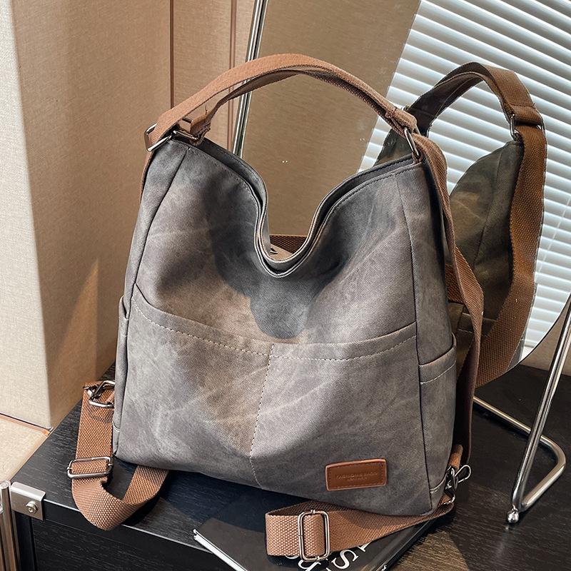 

Customer order 2025 autumn soft leather three-purpose backpack bag women s large-capacity shoulder tote bag commuter college student backpack No Specification