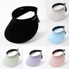 Simple Style Uv Protection Sun Hat Fashionable Wide Brim Sun Cap Adjustable Size For Women