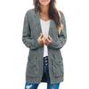 Women S Long Cable Knit Open Front Cardigan Sweater With Pockets