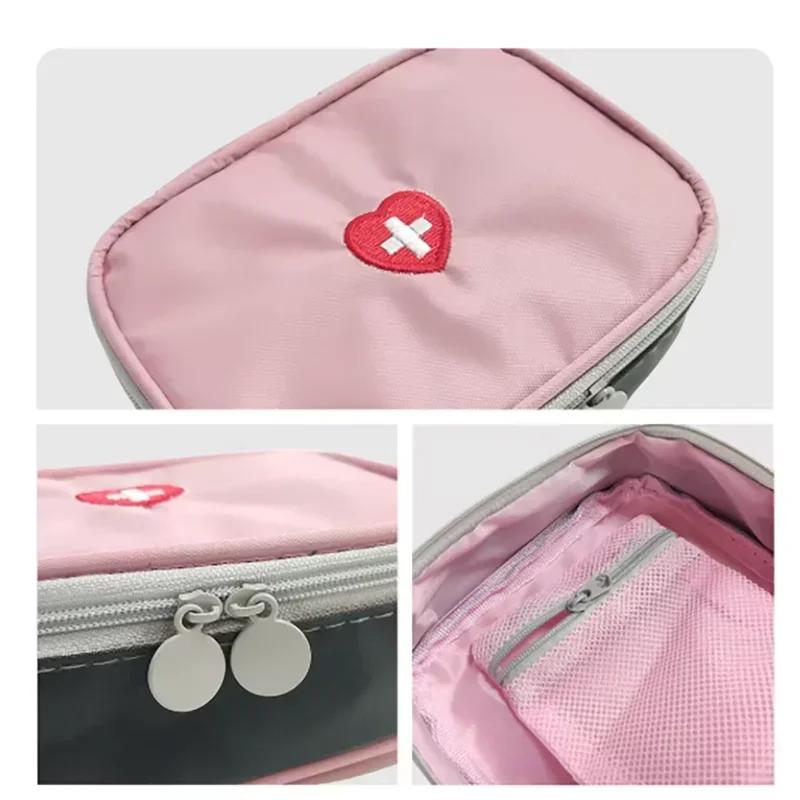 Leere Mini Haushalts Erste-Hilfe-Tasche Reise Tragbare Medizin-Verpackung Notfall-Kit-Taschen Medizin-Aufbewahrungstasche Kleiner Organizer