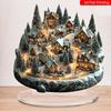 2D Snow House Desktop Decoration Ornaments Home Bedside Ornaments