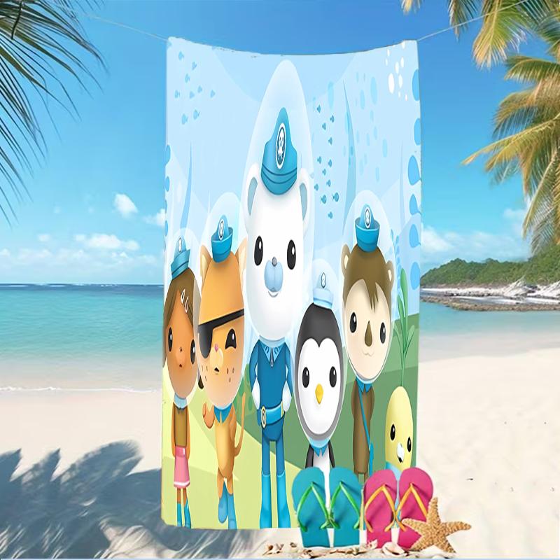 Beach Towel with Octonauts Pattern - Soft,absorbent,machine Washable Lightweight&Modern,swimming,Travel Essentials
