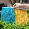 1 Meter Ostrich feather Trim Ribbon Dyed Various Long Ostrich Fringe 8-10CM feathers for crafts Dress/skirt Sewing Accessory