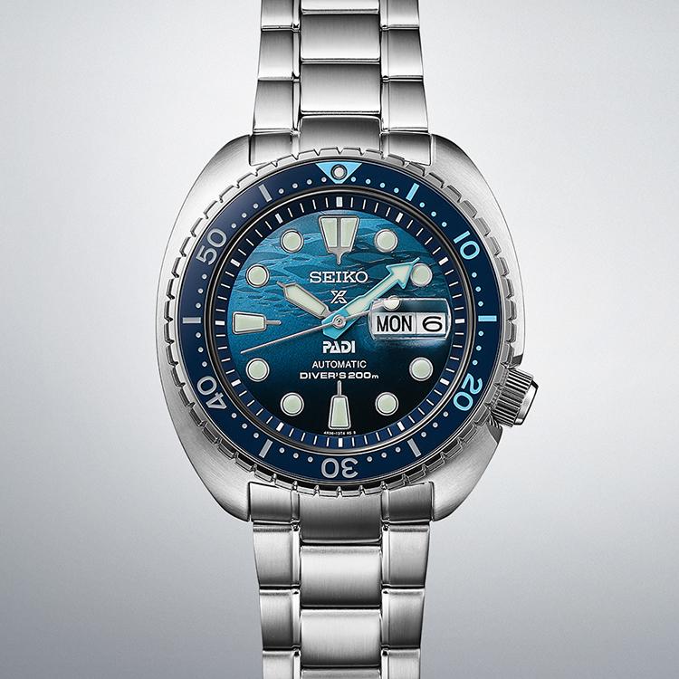 SEIKO Prospe Automatic/Manual Mechanical Movement Silicone Stainless Steel Strap Watch Men's Watches SRPK01K1
