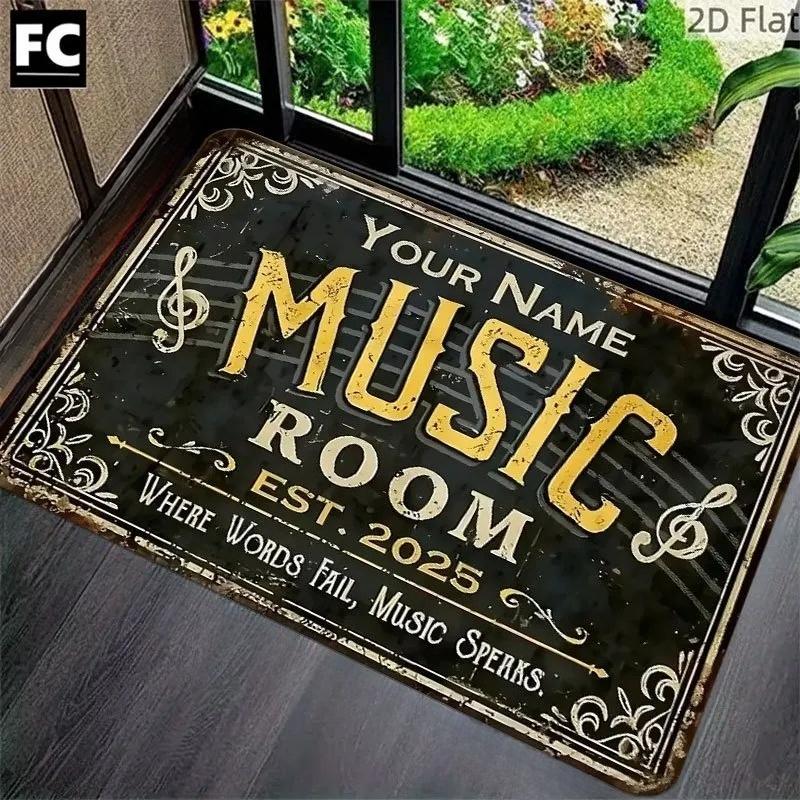

Plush Music Note Doormat -hick Non-Slip Back, Soft & Washable for Kitchen, Bedroom, Living Room, Entryway 40x60cm