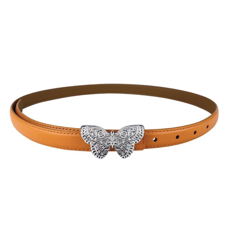 Butterfly Women's Genuine Leather Belt Cowhide with Casual Pants Jeans Women's Versatile Trendy Belt