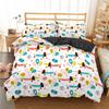 Print Cartoon Animal Dachshund Bedding Set Bedroom Decorative Quilt Cover With Pillowcases Cute Pet Dog,Dinosaur,deer,unicorn