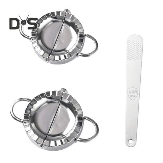 Teigtaschenformer aus Edelstahl, Ravioli-Kuchenpresse, rostfreies Küchengerät zum schnellen Falten von Wonton-Teig