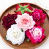 Artificial Flowers for Home Room Table Decoration Silk Red Roses Scrapbooking Diy Craft Wreath Wedding Bride Bouquet Accessories
