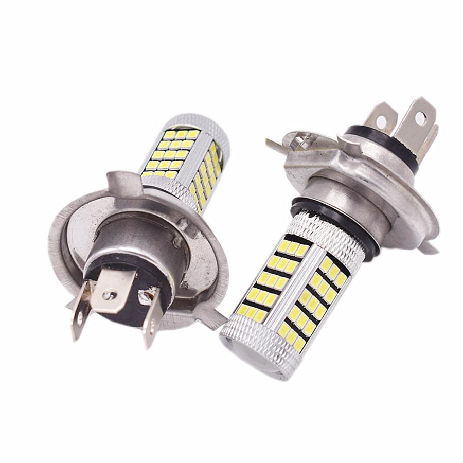 2 x Car Pure White H4 9003 Hi/Lo Beam Headlight DRL Fog Lamp Driving Light Bulbs