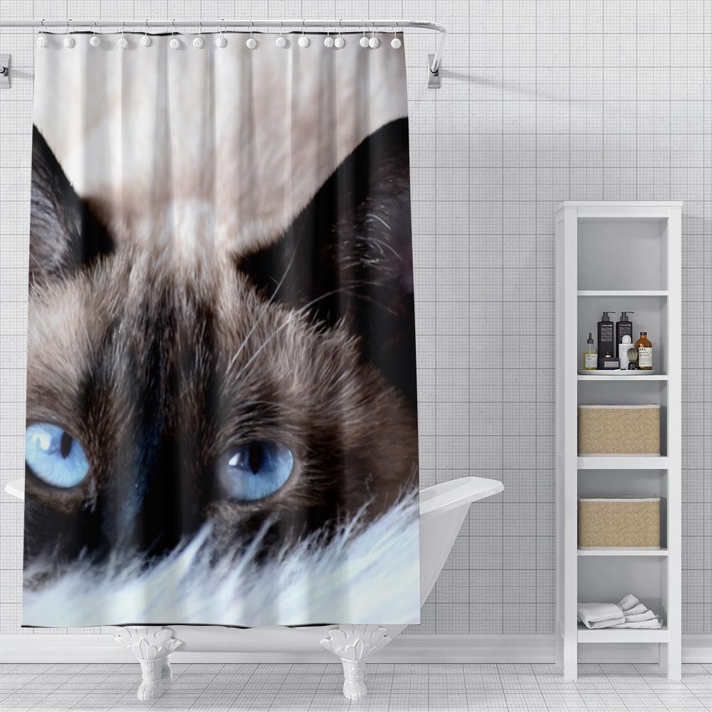 Home Shower Curtains for Bathroom Landscape Animals Waterproof Fabric Bathroom Curtains Modern Shower Curtain 180x200 240x200