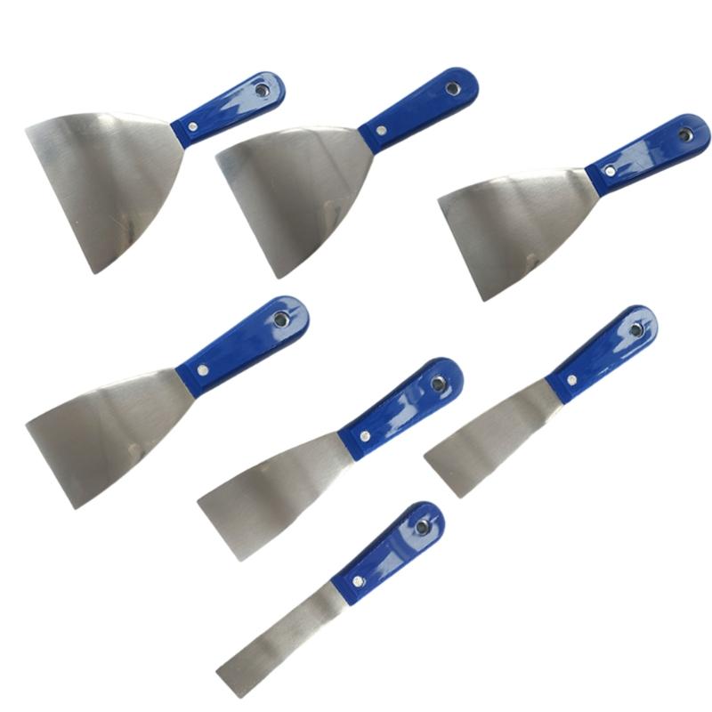 Multiple Size 7pcs Putty Scraper Tool Kit Featuring Rust Resistant Blades For DIYer Repair Seamless Wall Surfaces Repair 1