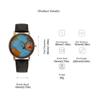 Mode Retro Gürtel Quarzuhr Flugzeug Sekunde Hand Karte Uhr Unisex