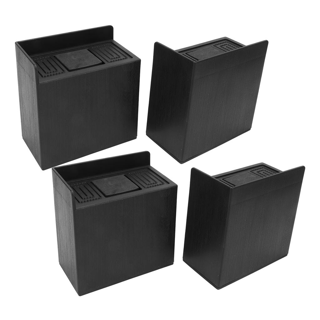 4 PCS 4in L Shaped Anti Vibration Pads Rectangular Non Slip Foot Pad Bed Risers for Washing Machine