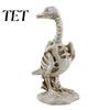 Horror Theme Party Decor Skeleton Animal Statue, Spooky Deer Cat Duck Figurine, Resin Scene Accessories Ornament for Halloween Table Centerpiece,