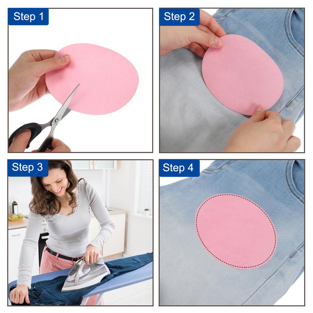 10 Pack Elbow Knee Iron-on Fabric Patches Repair Patches Oval Repair Patch Self-adhesive for Clothing Repair Crafts Repair Kit