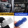 3Pcs For Dodge Durango SRT GT 2014 2015 2016 2017 2018 2019 2020 Car Interior Volume AC Radio Switch Knob Button Cover Ring Trim OO1