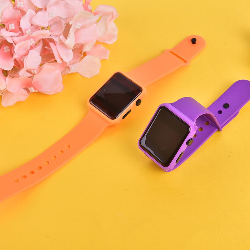 Square Silicone Digital Watch Red Led Watches Metal Wristwatch Sport Clock Hours