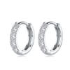 Best Sell 925 Pure Silver Pavé Moissanite Huggie Hoop Earrings for Daily Wear Wedding Elegant Jewelry Women Daily Wear Earrings