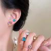 2/4/6/8Pcs Daily Versatile Chic  Ear Jewelry Gifts Accessories Shiny Zircon Magnetic Stud Earrings Set For Women Men
