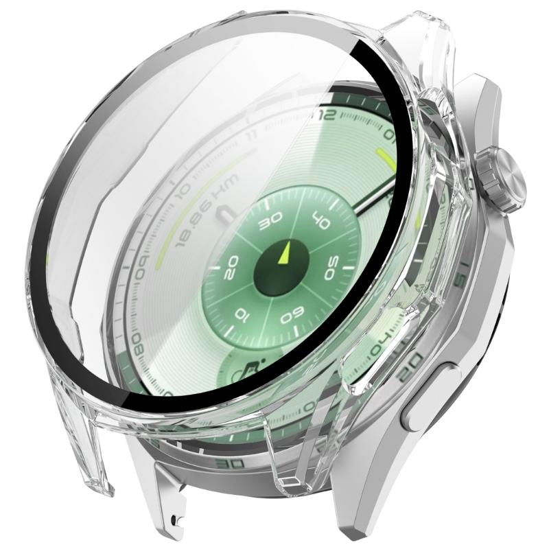 Smartwatch Cover Shell Case with Tempered Glass Film Screen Protector Cover for GT6 46MM Scratchproof Watch Case