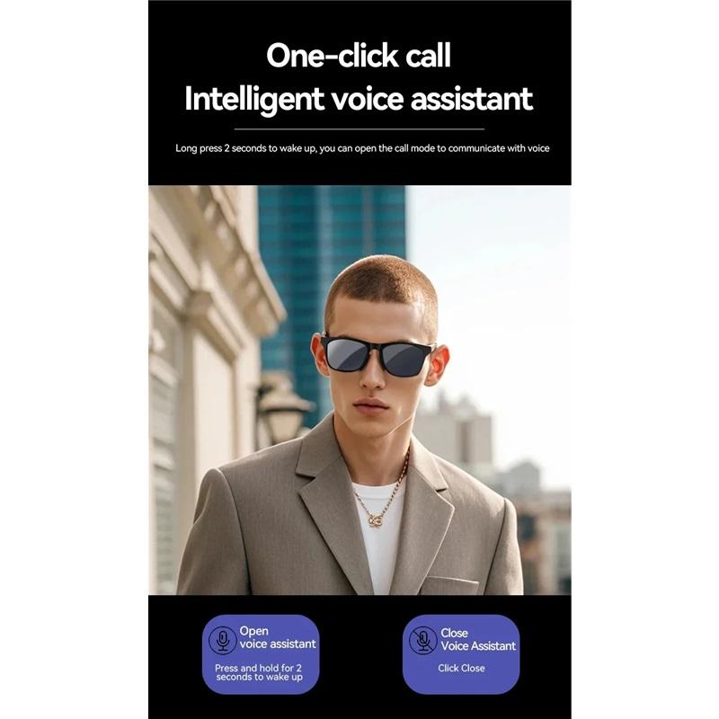 2026 New AI Smart Glasses 8K Touch Control Photo Video Recording Translator Voice Assistant Wireless Bluetooth Sunglasses