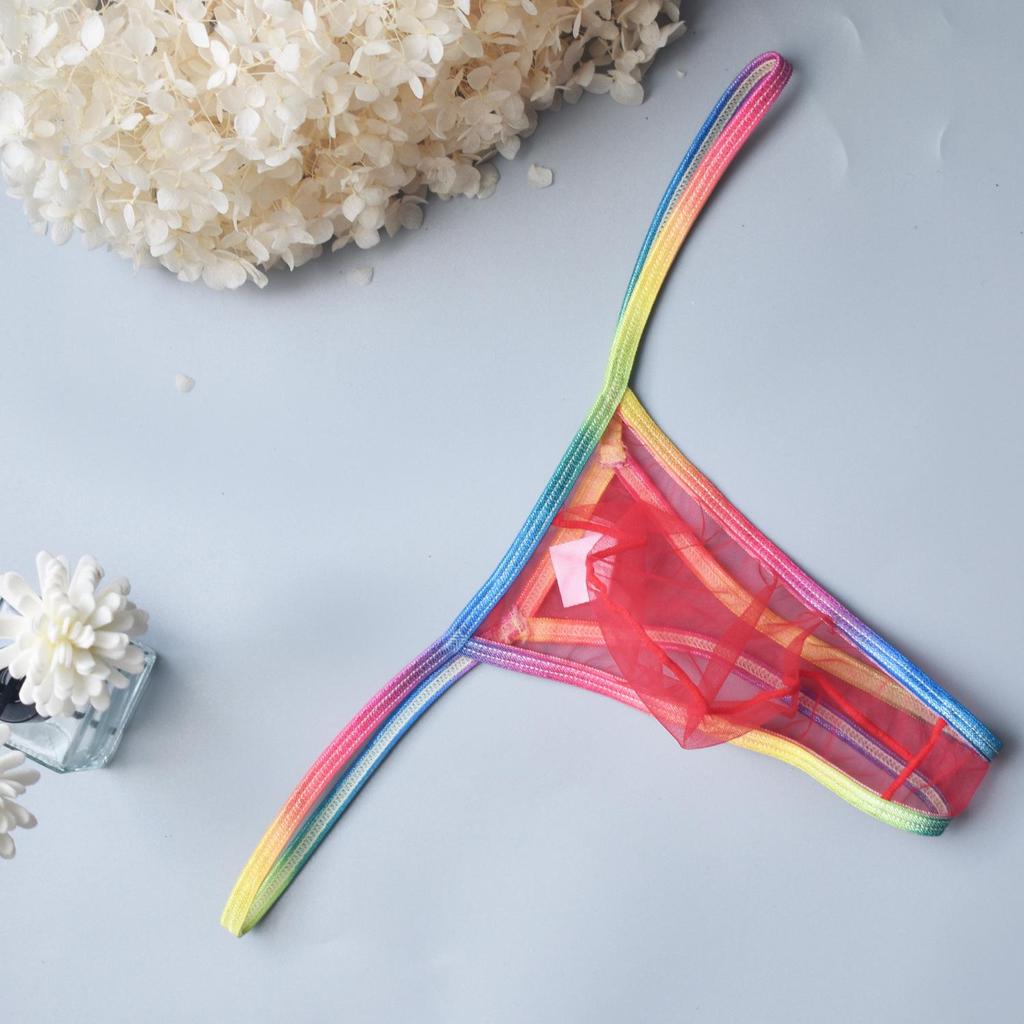 Men's Passionate Thong: Sexy Low-Waist, Transparent Pouch, High-Elastic Underwear B901