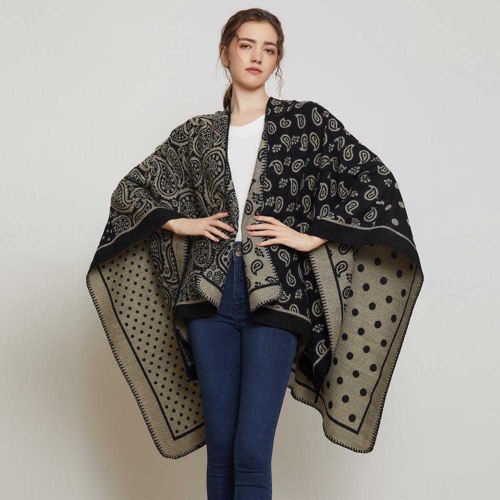 Travel Shawl: Double-Sided Warm Cape & Sun Protection Scarf