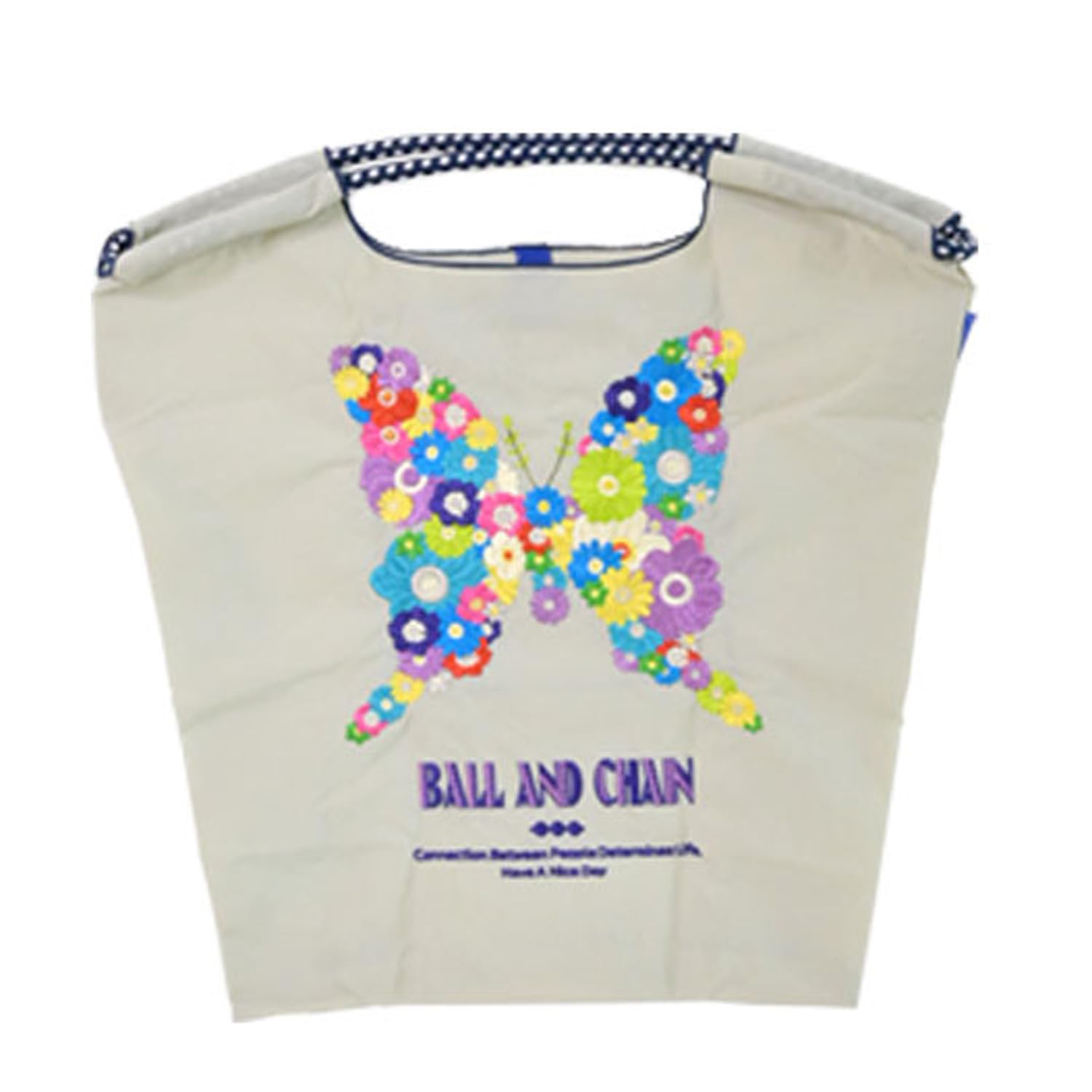

М яч і ланцюжок Оригінальна сумка для покупок Butterfly розміру M Eco Bag BUTTERFLY 301015 [М яч і ланцюжок] L.GRAY