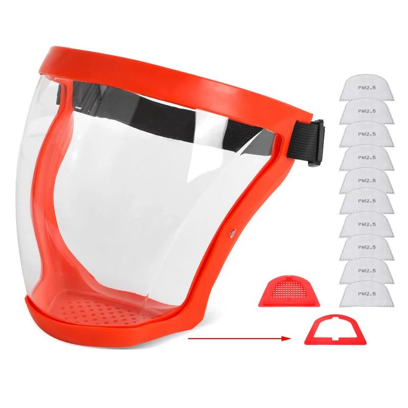 Oil-splash Proof Mask Full Face Shield Transparent Safety Mask Protection Cover Anti Fog Anti Dust Anti Droplet Cycling Mask