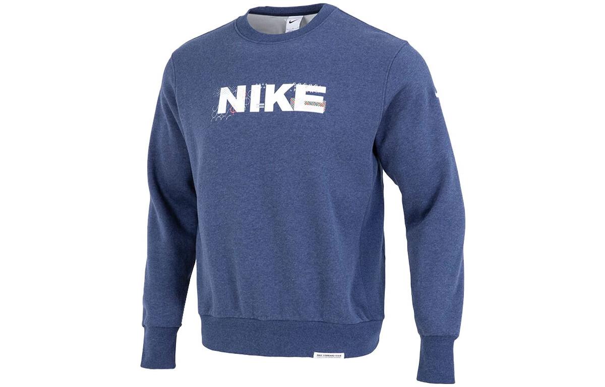 Nike Sweatshirts Men s Blue Crew Neck Moderate Regular FB1831-410 S
