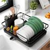 Dish Drying Rack Dish Drainer Countertop Drainboard with Utensil Holder & Plate Stand Kitchen Organizer