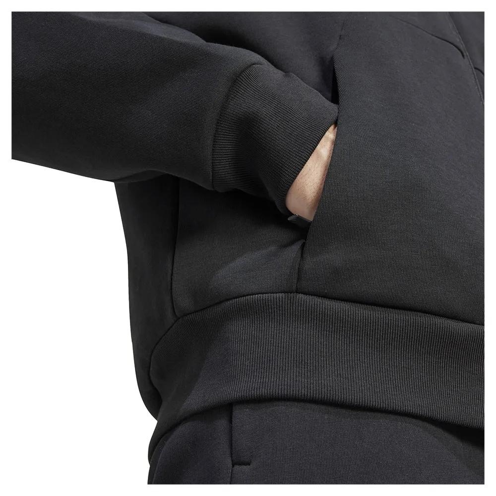 Adidas Future Icons 3 Stripes Full Zip Sweatshirt recycled polyester cotton Black
