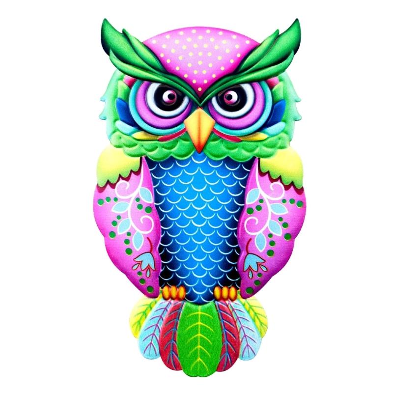 Delicate Owl Wall Statue Figurine Wall Figurine Wall Decorative Prop Iron Material Owl Wall Statue Owl Wall Figurines