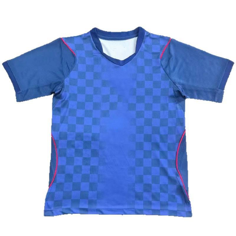 Croatia Away Fan Soccer Jersey Short Sleeve Football Uniform Mens Bamboo Fiber Performance Shirt