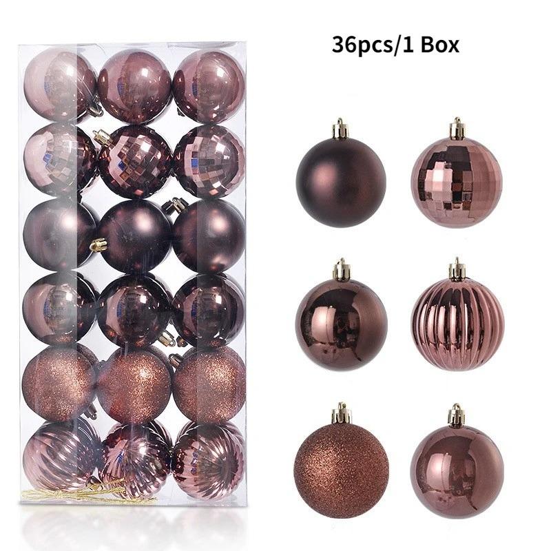 4CM Christmas Decoration Christmas Balls Hanging Xmas Tree Pendant for Home Party Decor 2025 New Year Navidad Gifts Ornaments
