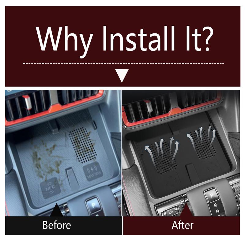 For BYD SHARK 2024 2025 Water Cup Holder Wireless Charging Silicone Pad Interior Anti Slip Dustproof Pad Storage Box Accessories