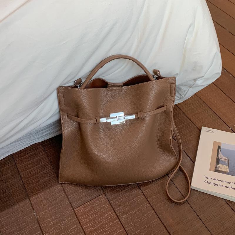 Work Bag with A Stylish Single Shoulder Strap and A Kelly-style Crossbody Bag