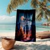 Ultra-Soft Beach Towel with Christmas Santa Claus Theme,Ideal for Pool - Camping, Diving - Perfect Travel Essential, Vibrant Beach Towel.