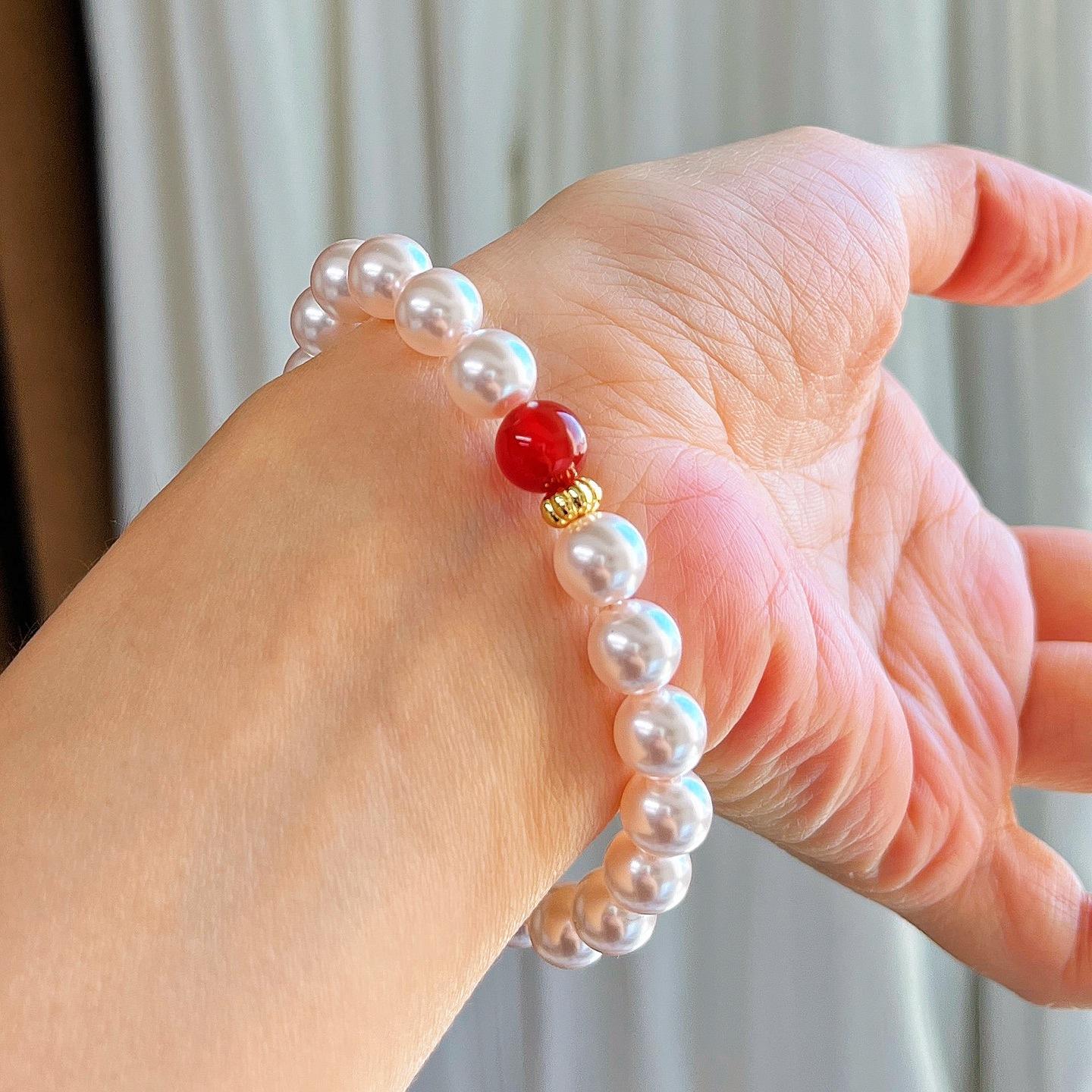 8Mm High Quality Manta Rose Shijia Pearl Bracelet Bracelet
