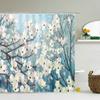 Chinese Style Flower And Birds Tree Shower Curtains Bath Curtain Waterproof Bathroom Decor With Hooks 3D Printing Bath Curtain