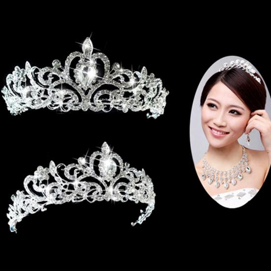 Women Crown Fine Workmanship Fashion Lightweight Rhinestone Bridal Princess Tiara for