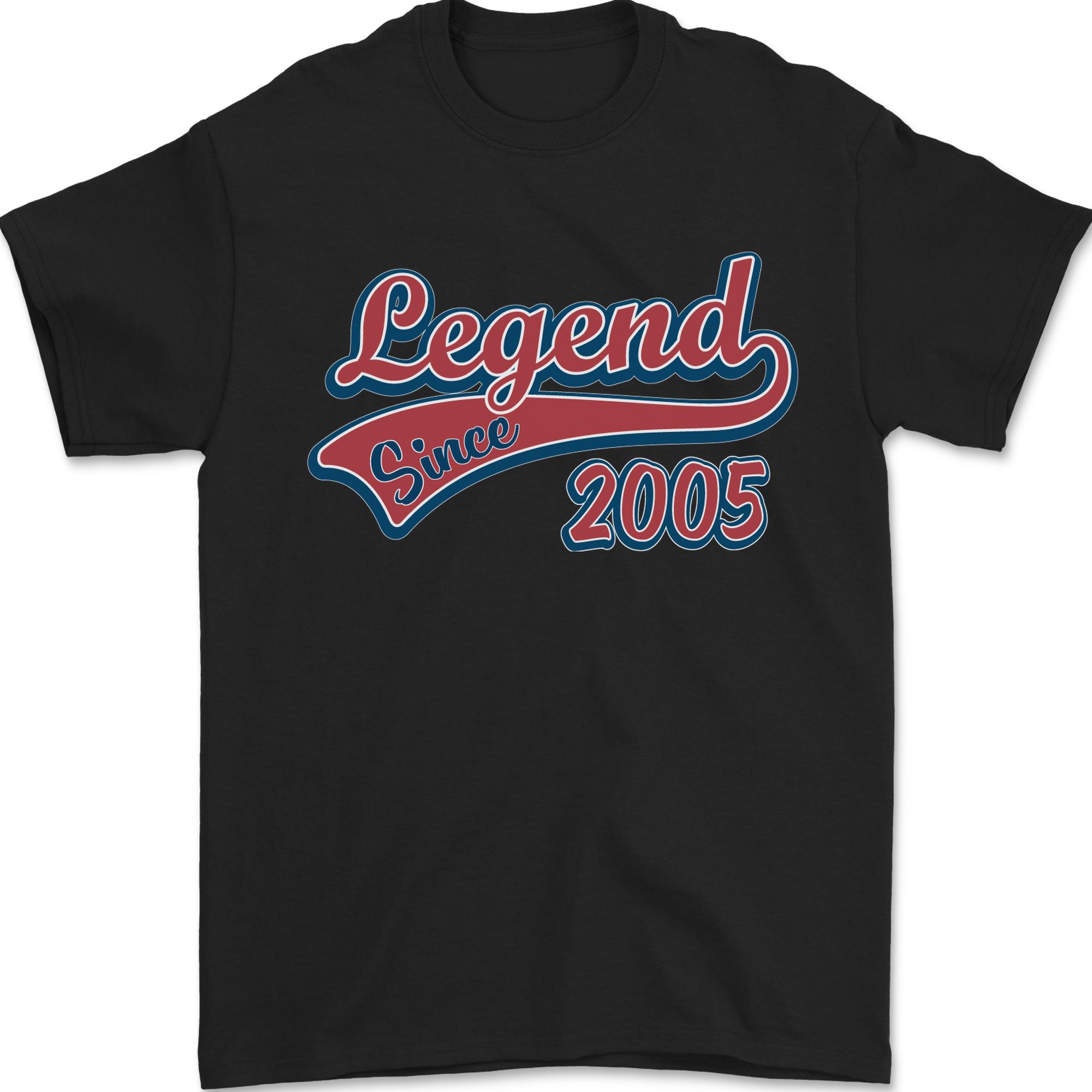 Legend Since 21st Birthday 2005 Mens T-Shirt 100% Cotton L
