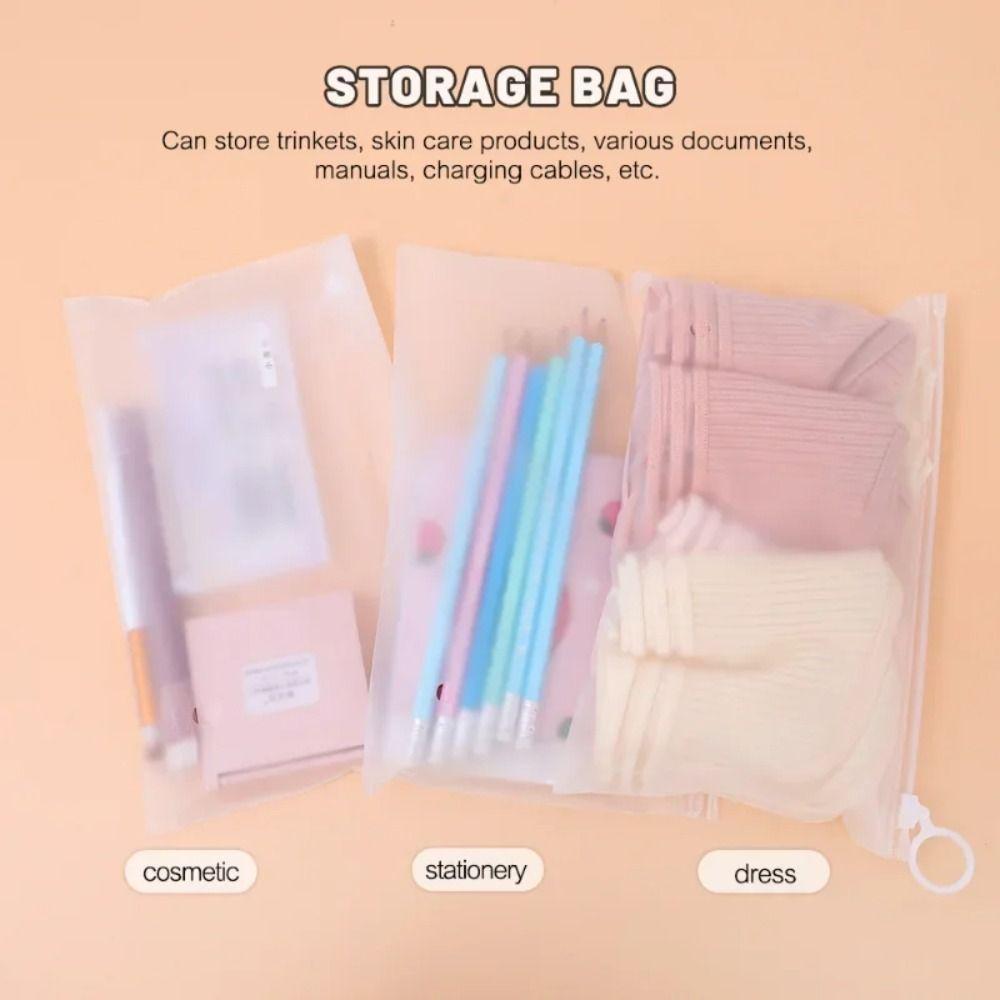 20pcs 20 Silk Sundries Sorting Bag HD Transparent Travel Sock Packaging Zipper Bag  Travel